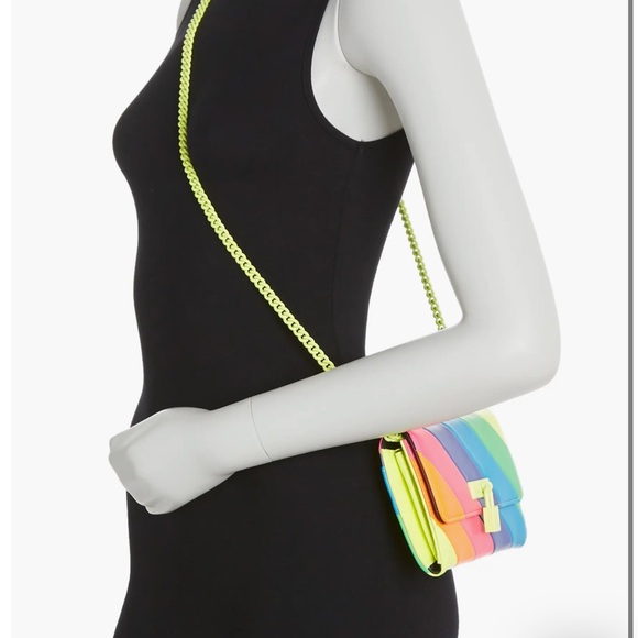 Kurt Geiger Neon Rainbow Clutch Crossbody - Picture 2 of 5